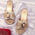 Women's Wedge Sandals with Statement Buckle