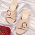Women's Wedge Sandals with Statement Buckle