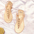 Women's Multy Strap Embellished Thong Sandal