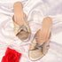 Women's Slip-On Style Kitten Heel Sandal
