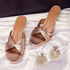 Women's Slip-On Style Kitten Heel Sandal