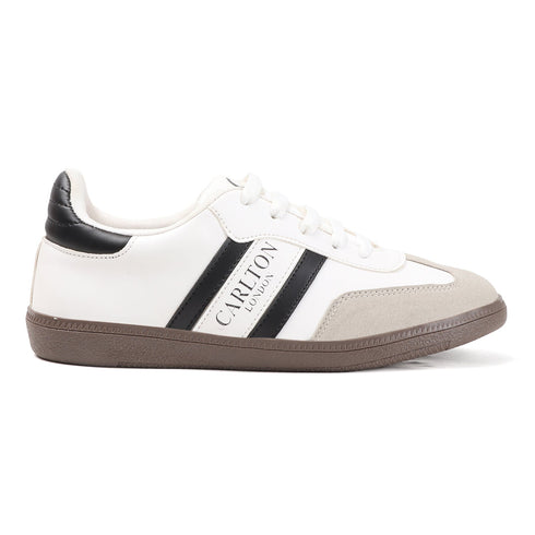 Women's Retro Stripe Canvas Lace-Up Lifestyle Sneaker