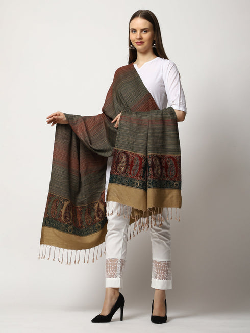 Women's Jamawar Wool Shawl
