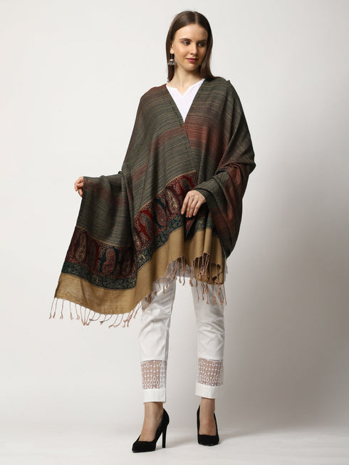 Women's Jamawar Wool Shawl