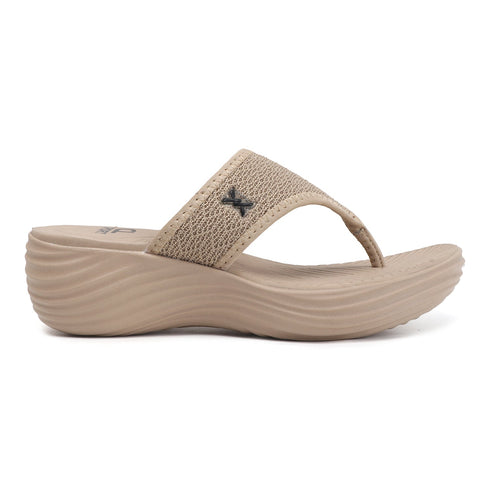Women's Knitted Thong Strap Arch Support Wedge Sandal