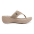 Women's Knitted Thong Strap Arch Support Wedge Sandal