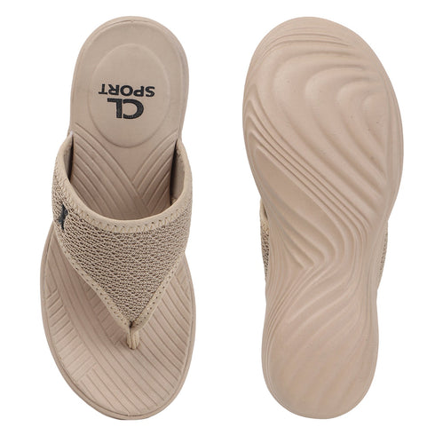 Women's Knitted Thong Strap Arch Support Wedge Sandal