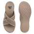 Women's Knitted Cross-Strap Toe-Loop Comfort Wedge Sandal