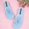 Women Striped Strap Thong Sandals