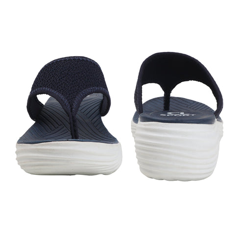 Women's Knitted Thong Strap Arch Support Wedge Sandal
