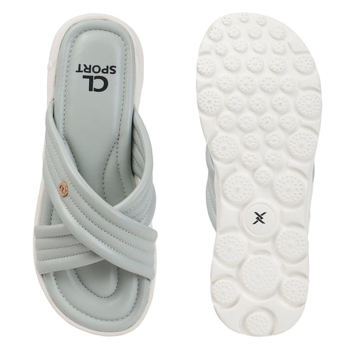 Women's Cushioned Padded Cross-Band Comfort Sandal