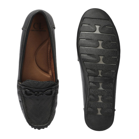 Women's Textured Classic Slip-On Loafers