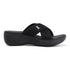 Women's Knitted Cross-Strap Toe-Loop Comfort Wedge Sandal