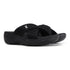 Women's Knitted Cross-Strap Toe-Loop Comfort Wedge Sandal