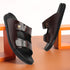 Double Buckle Adjustable Comfort Slides Sandals