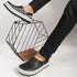 Men Striped Band Perforated Clogs