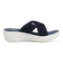 Women's Knitted Cross-Strap Toe-Loop Comfort Wedge Sandal