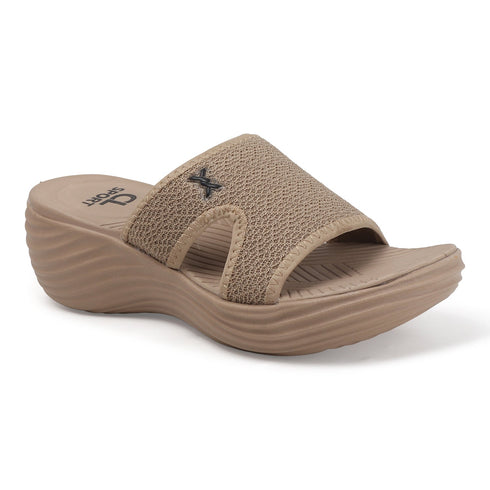 Women's Woven Strap Cutout Detail Comfort Wedge Sandal