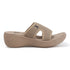 Women's Woven Strap Cutout Detail Comfort Wedge Sandal