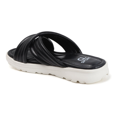 Women's Cushioned Padded Cross-Band Comfort Sandal