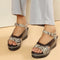 Women's Adjustable Ankle Strap Comfortable Wedge Heel