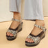 Women's Adjustable Ankle Strap Comfortable Wedge Heel