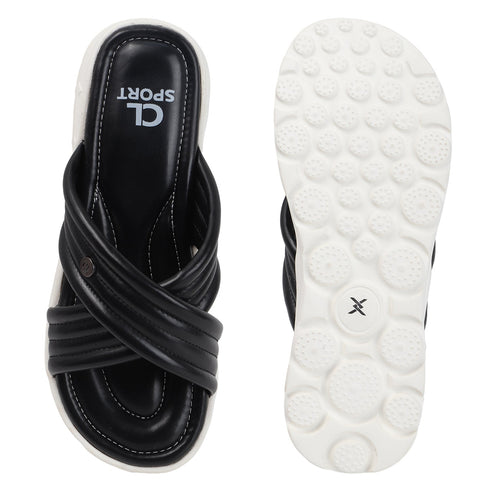 Women's Cushioned Padded Cross-Band Comfort Sandal