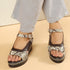 Women's Adjustable Ankle Strap Comfortable Wedge Heel