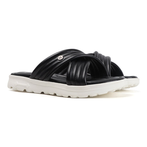 Women's Cushioned Padded Cross-Band Comfort Sandal