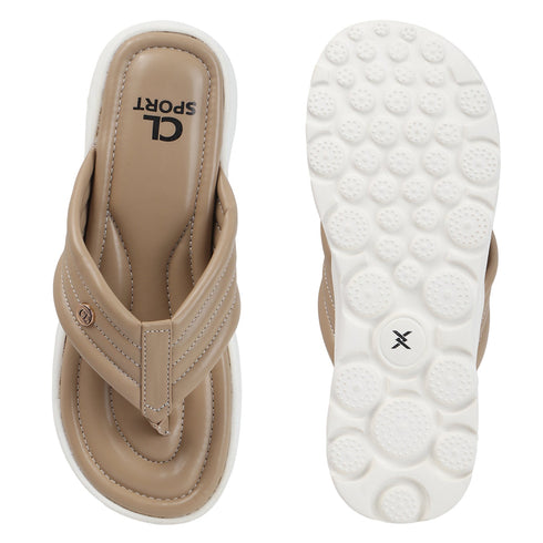 Women's Contoured Padded Thong Strap Comfort Sandal