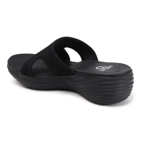 Women's Woven Strap Cutout Detail Comfort Wedge Sandal
