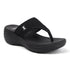 Women's Knitted Thong Strap Arch Support Wedge Sandal