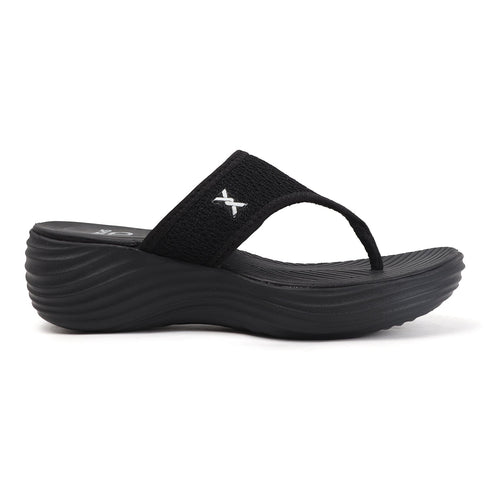 Women's Knitted Thong Strap Arch Support Wedge Sandal