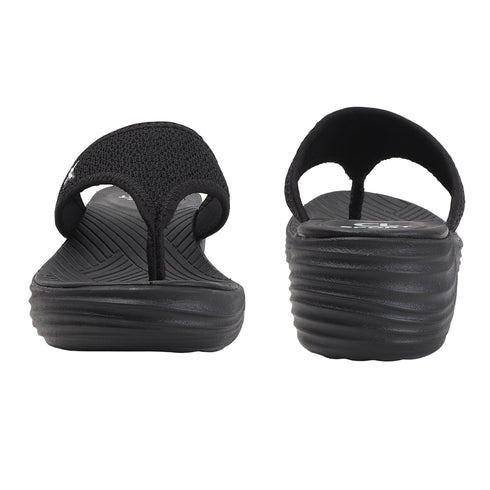 Women's Knitted Thong Strap Arch Support Wedge Sandal