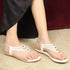 Women's Multy Strap Embellished Thong Sandal