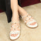 Women's Gold-Toned Bead-Detail Sandals