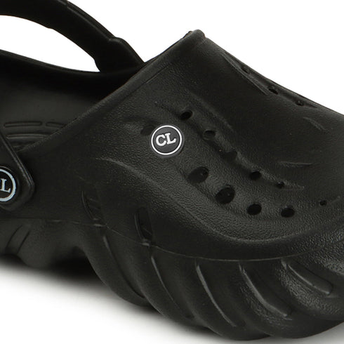 Men Textured Comfort Clogs with Back Strap