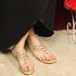 Women's Multy Strap Embellished Thong Sandal
