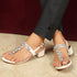 Women's Dazzling Embellishments Adjustable Slingback Strap Heel Sandal