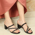 Women's Block Heel Sandals with Braided Straps