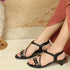 Women's Adjustable Ankle Strap Strappy Embellished Sandals