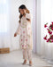 Aarti in Chikankari Kurta Set In Rayon - Beige