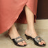 Women's Jeweled Embellishment Slip-On Style Sandal
