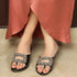 Women's Jeweled Embellishment Slip-On Style Sandal