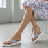 Women's Contoured Padded Thong Strap Comfort Sandal