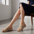 Women's Knitted Cross-Strap Toe-Loop Comfort Wedge Sandal