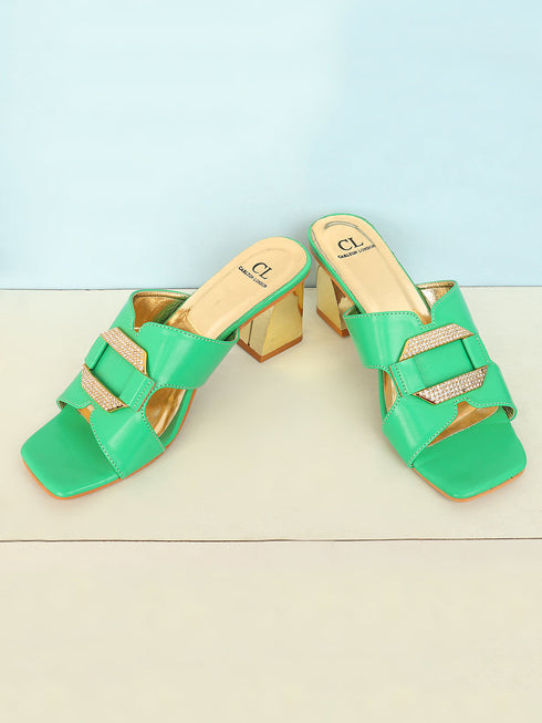 Women's Effortless Slip-On Style Decorative Buckle Sandal