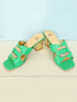 Women's Effortless Slip-On Style Decorative Buckle Sandal