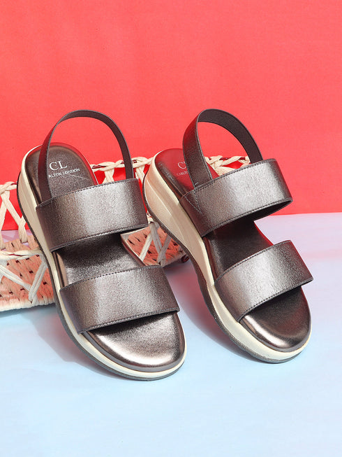 Women's Comfort Wedge Ankle-Strap Sandals