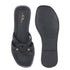 Women's Elegant Flat Slide Sandal with Interlocking Detail